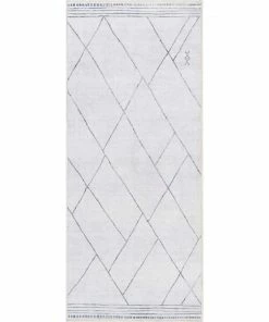 Well Woven Bryn Moroccan Lattice Trellis Ivory Grey Flat-Weave Washable Area Rug 40 Well Woven Bryn Moroccan Lattice Trellis Ivory Grey Flat-Weave Washable Area Rug