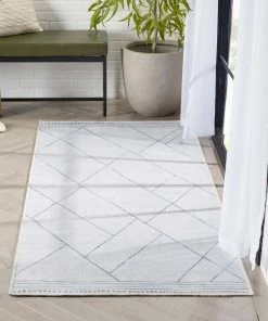 Well Woven Bryn Moroccan Lattice Trellis Ivory Grey Flat-Weave Washable Area Rug 43 Well Woven Bryn Moroccan Lattice Trellis Ivory Grey Flat-Weave Washable Area Rug