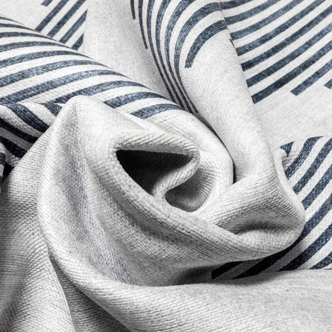 Well Woven Bree Moroccan Diamond Stripes Ivory Grey Flat-Weave Washable Area Rug 3 Well Woven Bree Moroccan Diamond Stripes Ivory Grey Flat-Weave Washable Area Rug