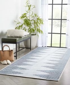 Well Woven Bree Moroccan Diamond Stripes Ivory Grey Flat-Weave Washable Area Rug 36 Well Woven Bree Moroccan Diamond Stripes Ivory Grey Flat-Weave Washable Area Rug