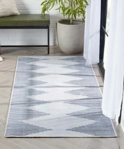 Well Woven Bree Moroccan Diamond Stripes Ivory Grey Flat-Weave Washable Area Rug 43 Well Woven Bree Moroccan Diamond Stripes Ivory Grey Flat-Weave Washable Area Rug