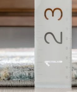 Well Woven Carbon Abstract Geometric 3D Textured Multi Rug