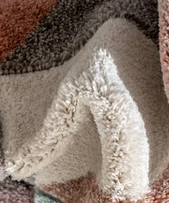 Well Woven Platte Geometric Scandinavian 3D Textured Multi Rug Global