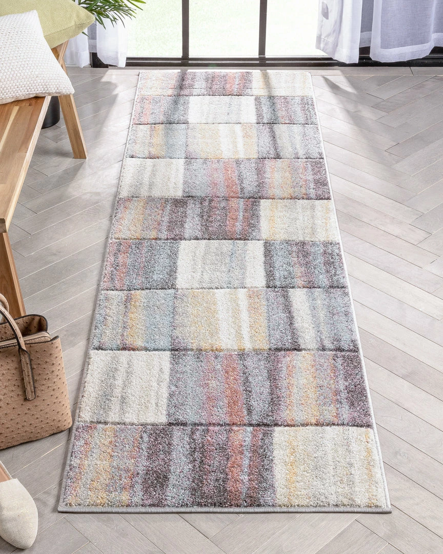 Well Woven Laughlin Mid-Century Modern Geometric Boxes Blue Multi 3D Textured Rug 6 Well Woven Laughlin Mid-Century Modern Geometric Boxes Blue Multi 3D Textured Rug