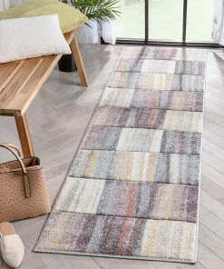 Well Woven Laughlin Mid-Century Modern Geometric Boxes Blue Multi 3D Textured Rug 20 Well Woven Laughlin Mid-Century Modern Geometric Boxes Blue Multi 3D Textured Rug