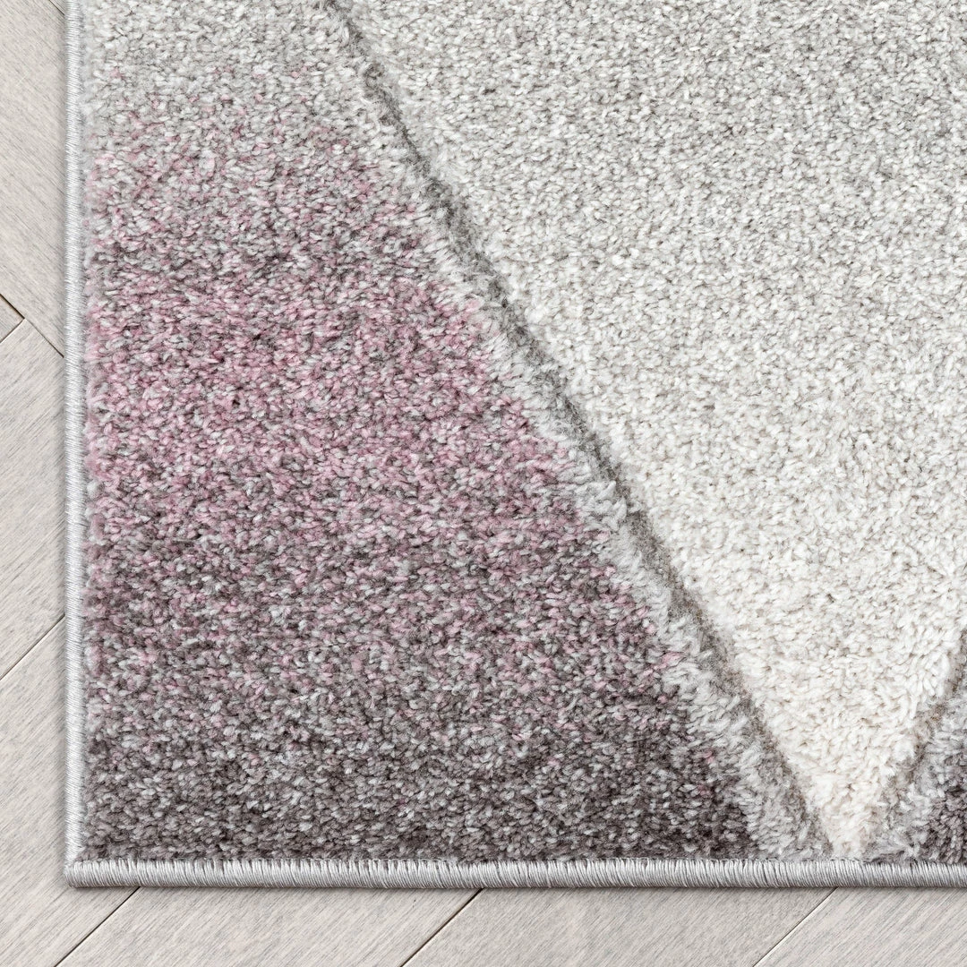 Well Woven Ely Mid-Century Modern Geometric Triangles Grey Multi 3D Textured Rug 4 Well Woven Ely Mid-Century Modern Geometric Triangles Grey Multi 3D Textured Rug