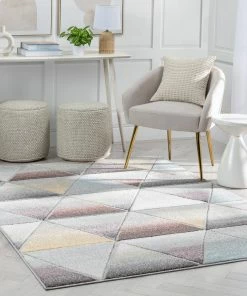 Well Woven Ely Mid-Century Modern Geometric Triangles Grey Multi 3D Textured Rug 23 Well Woven Ely Mid-Century Modern Geometric Triangles Grey Multi 3D Textured Rug