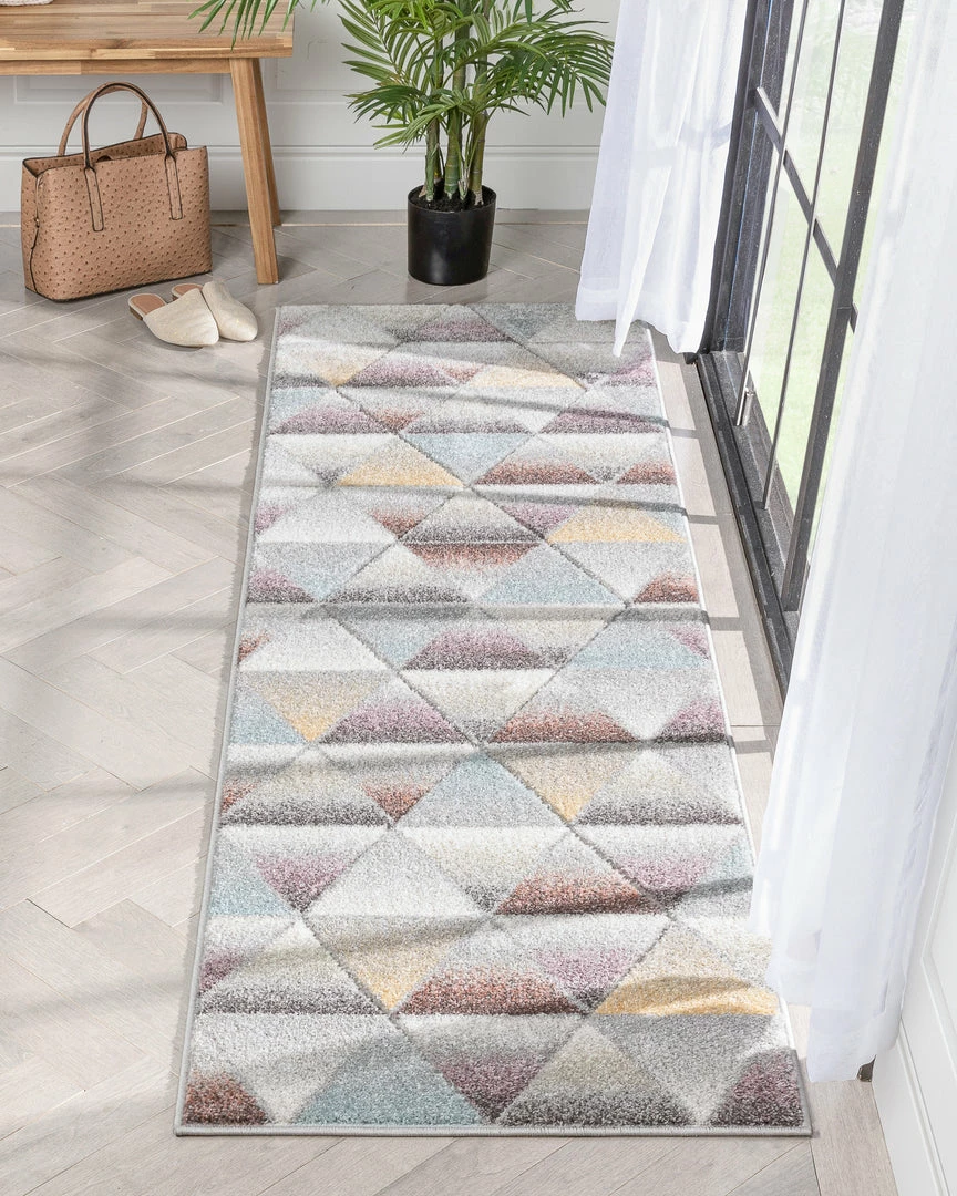 Well Woven Ely Mid-Century Modern Geometric Triangles Grey Multi 3D Textured Rug 8 Well Woven Ely Mid-Century Modern Geometric Triangles Grey Multi 3D Textured Rug