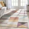 Well Woven Global Unita Geometric Scandinavian 3D Textured Multi Rug By Chill Rugs