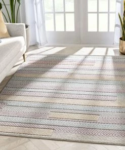 Well Woven Global Kirby Geometric Scandinavian 3D Textured Multi Rug