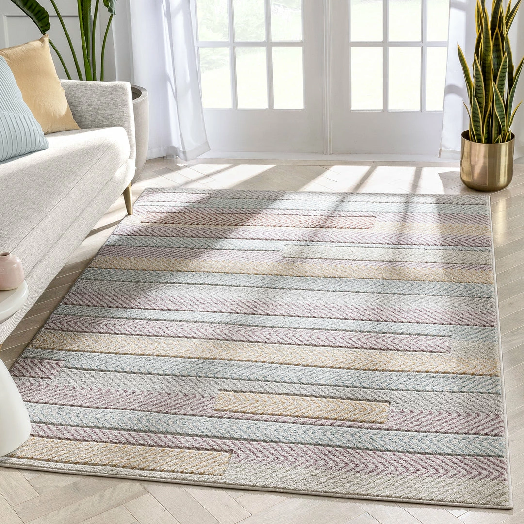 Well Woven Global Kirby Geometric Scandinavian 3D Textured Multi Rug 1 Well Woven Global Kirby Geometric Scandinavian 3D Textured Multi Rug
