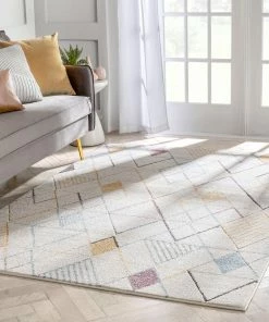 Well Woven Prism Geometric Scandinavian 3D Textured White Rug Global 18 Well Woven Prism Geometric Scandinavian 3D Textured White Rug Global