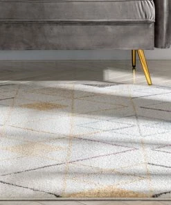 Well Woven Prism Geometric Scandinavian 3D Textured White Rug Global 19 Well Woven Prism Geometric Scandinavian 3D Textured White Rug Global