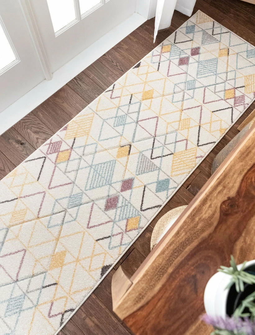 Well Woven Prism Geometric Scandinavian 3D Textured White Rug Global 11 Well Woven Prism Geometric Scandinavian 3D Textured White Rug Global