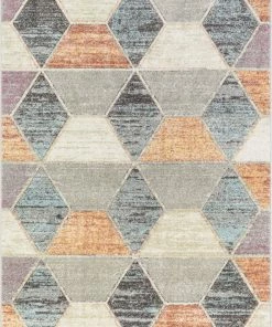 Well Woven Mesa Geometric 3D Textured Multi Rug