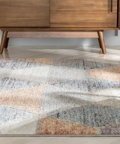 Well Woven Mesa Geometric 3D Textured Multi Rug