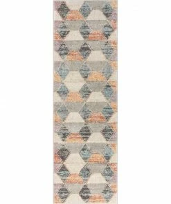 Well Woven Mesa Geometric 3D Textured Multi Rug