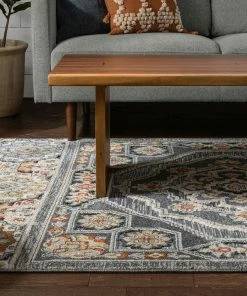 Well Woven Global Argo Bohemian Aztec Tribal Grey Flatweave High-Low Rug 5'3