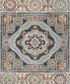 Well Woven Global Argo Bohemian Aztec Tribal Grey Flatweave High-Low Rug 5'3" X 7'3"