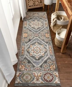 Well Woven Global Argo Bohemian Aztec Tribal Grey Flatweave High-Low Rug 5'3