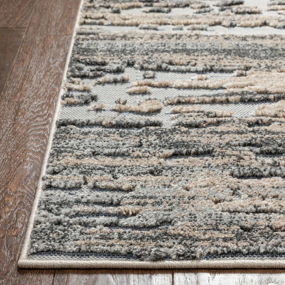 Well Woven Twilight Abstract Distressed Beige Grey Flatweave High-Low Rug 5'3" X 7'3" Vintage 4 Well Woven Twilight Abstract Distressed Beige Grey Flatweave High-Low Rug 5'3" X 7'3" Vintage
