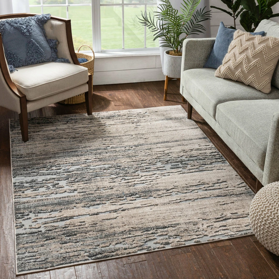 Well Woven Twilight Abstract Distressed Beige Grey Flatweave High-Low Rug 5'3" X 7'3" Vintage 1 Well Woven Twilight Abstract Distressed Beige Grey Flatweave High-Low Rug 5'3" X 7'3" Vintage