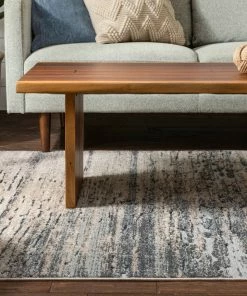 Well Woven Twilight Abstract Distressed Beige Grey Flatweave High-Low Rug 5'3" X 7'3" Vintage 17 Well Woven Twilight Abstract Distressed Beige Grey Flatweave High-Low Rug 5'3