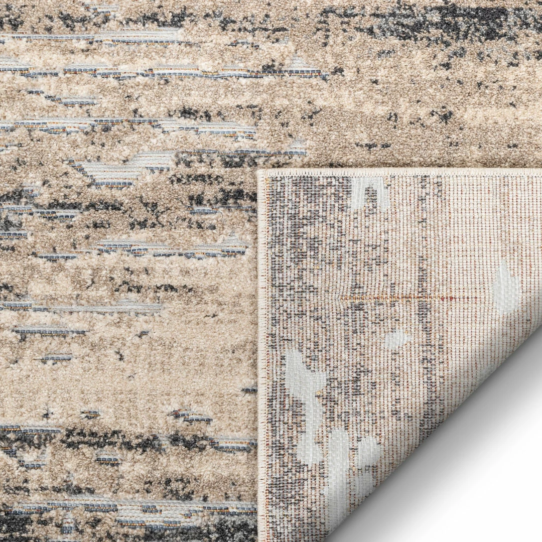 Well Woven Twilight Abstract Distressed Beige Grey Flatweave High-Low Rug 5'3" X 7'3" Vintage 3 Well Woven Twilight Abstract Distressed Beige Grey Flatweave High-Low Rug 5'3" X 7'3" Vintage