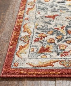 Well Woven Torri Traditional Persian Red-Rust Flatweave High-Low Rug 5'3