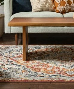 Well Woven Torri Traditional Persian Red-Rust Flatweave High-Low Rug 5'3