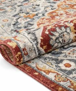 Well Woven Torri Traditional Persian Red-Rust Flatweave High-Low Rug 5'3