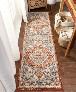 Well Woven Torri Traditional Persian Red-Rust Flatweave High-Low Rug 5'3