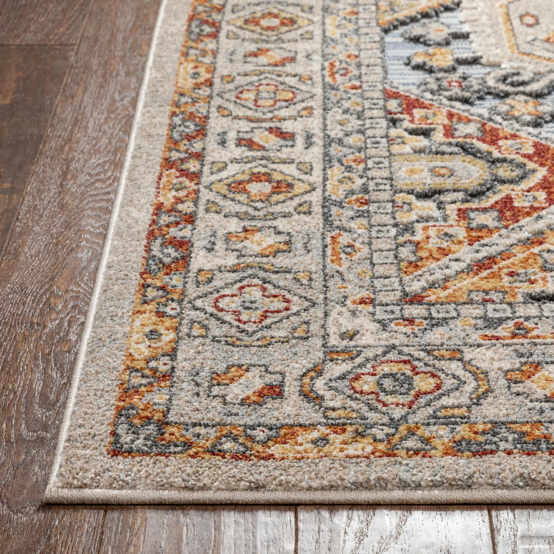 Well Woven Global Pavia Traditional Aztec Tribal Ivory-Beige Red Flatweave High-Low Rug 4 Well Woven Global Pavia Traditional Aztec Tribal Ivory-Beige Red Flatweave High-Low Rug