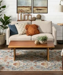 Well Woven Aleria Traditional Floral Geometric Beige Grey Multi Flatweave High-Low Rug