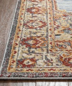 Well Woven Liliana Transitional Persian Aztec Grey Red Flatweave High-Low Rug