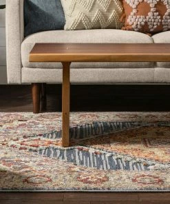 Well Woven Liliana Transitional Persian Aztec Grey Red Flatweave High-Low Rug