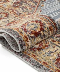 Well Woven Liliana Transitional Persian Aztec Grey Red Flatweave High-Low Rug