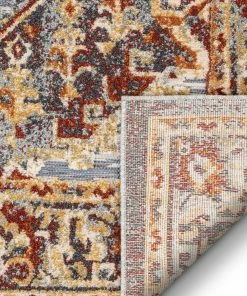 Well Woven Liliana Transitional Persian Aztec Grey Red Flatweave High-Low Rug