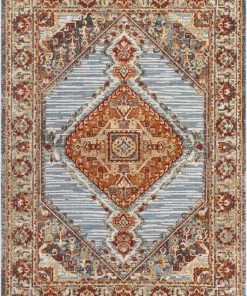 Well Woven Liliana Transitional Persian Aztec Grey Red Flatweave High-Low Rug