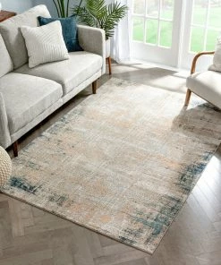 Well Woven Marius Gold Vintage Persian Mosaic High-Low Rug Global