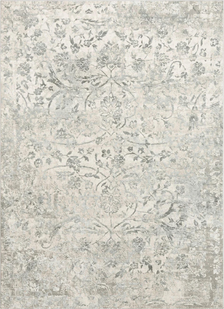 Well Woven Global Campbell Grey Vintage Persian Floral High-Low Rug 1 Well Woven Global Campbell Grey Vintage Persian Floral High-Low Rug