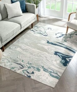 Well Woven Alden Blue Vintage Abstract Watercolor High-Low Rug 15 Well Woven Alden Blue Vintage Abstract Watercolor High-Low Rug