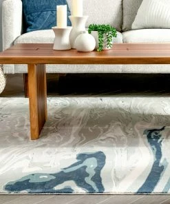 Well Woven Alden Blue Vintage Abstract Watercolor High-Low Rug 20 Well Woven Alden Blue Vintage Abstract Watercolor High-Low Rug