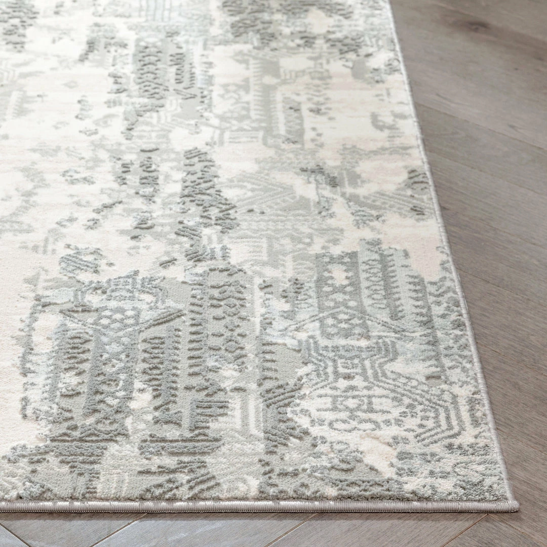 Well Woven Global Eliza Grey Vintage Persian Panel High-Low Rug 4 Well Woven Global Eliza Grey Vintage Persian Panel High-Low Rug