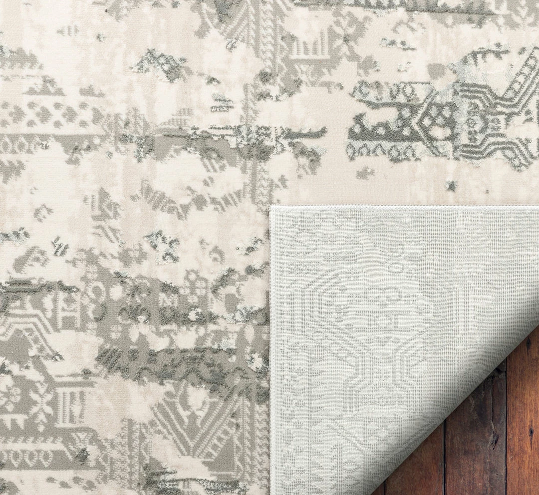 Well Woven Global Eliza Grey Vintage Persian Panel High-Low Rug 3 Well Woven Global Eliza Grey Vintage Persian Panel High-Low Rug