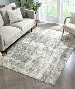 Well Woven Global Eliza Grey Vintage Persian Panel High-Low Rug