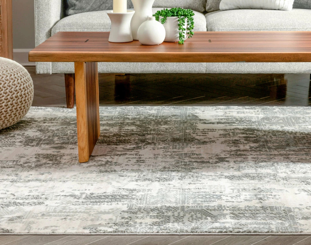 Well Woven Global Eliza Grey Vintage Persian Panel High-Low Rug 11 Well Woven Global Eliza Grey Vintage Persian Panel High-Low Rug