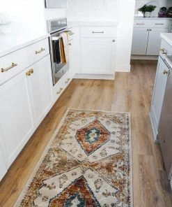 Well Woven Oliver Vintage Medallion Aztec Rust Cream Rug By Rebecca Propes