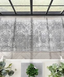 Well Woven Thiva Vintage Oriental Floral Pattern Ivory Rug