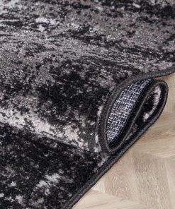 Well Woven Thiva Vintage Oriental Floral Pattern Black Rug Global